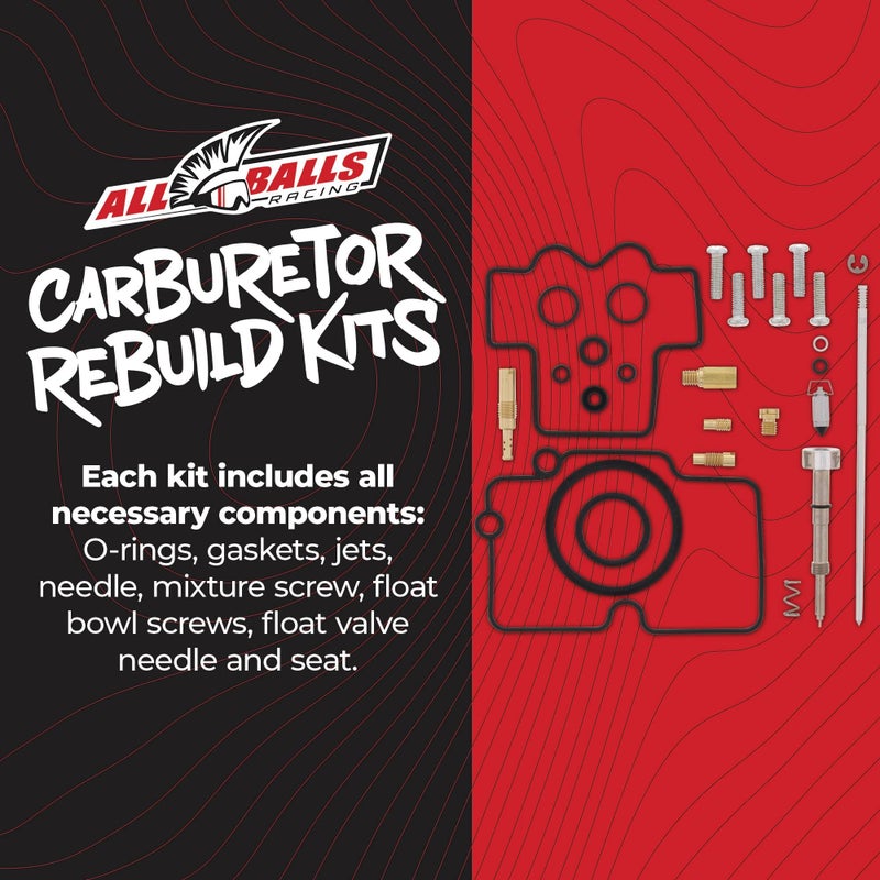 All Balls Racing 26-1453 Carburetor Rebuild Kit Compatible with/Replacement For Yamaha Yfz450 2004-2005 - Image 2